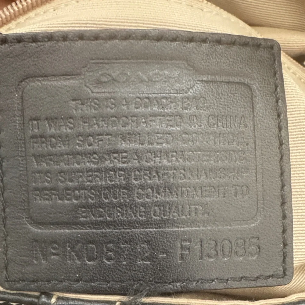 Coach Black Pebble Leather Shoulder Bag